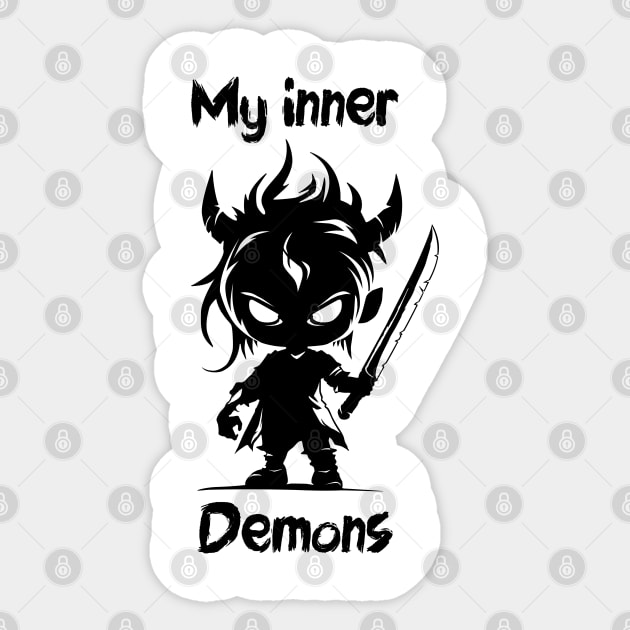 My Inner Demons Sticker by DimDesArt